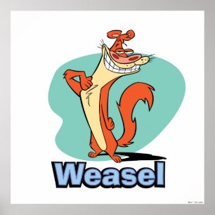 Póster Gráfica de carácter de Weasel Orgulloso