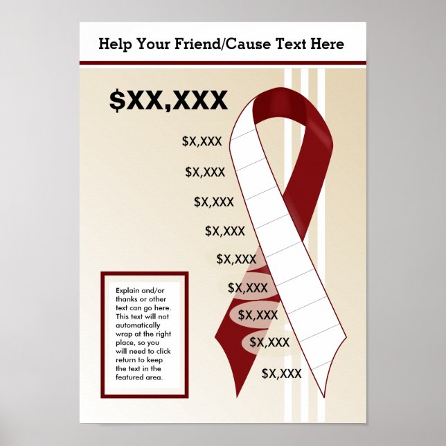 Póster Gráfica de cinta de borgoña (Frente)