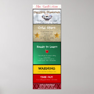 Póster Gráfica de clips en aula