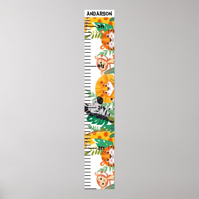 Póster Gráfica de crecimiento de niño bebé personalizado  (Frente)