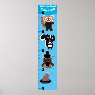 Póster Gráfica de crecimiento de personalizados de animal