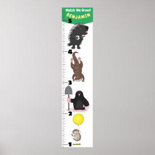 Póster Gráfica de crecimiento de personalizados de animal