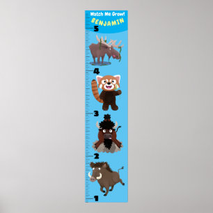 Póster Gráfica de crecimiento de personalizados de animal