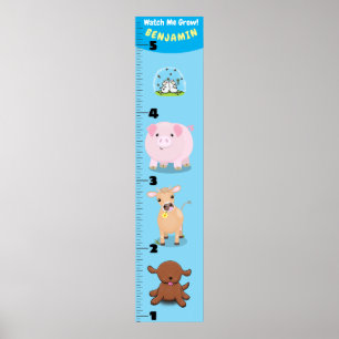 Póster Gráfica de crecimiento de personalizados de animal