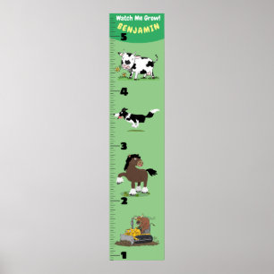 Póster Gráfica de crecimiento de personalizados de animal