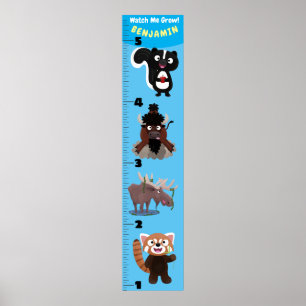 Póster Gráfica de crecimiento de personalizados de animal