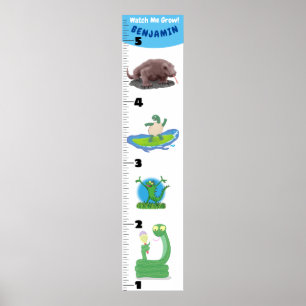 Póster Gráfica de crecimiento personalizado de animales d