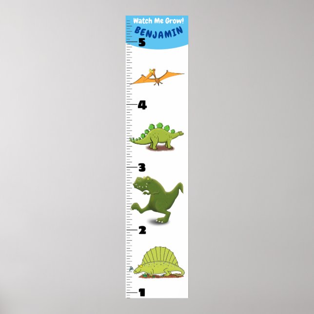 Póster Gráfica de crecimiento personalizado de animales d (Frente)