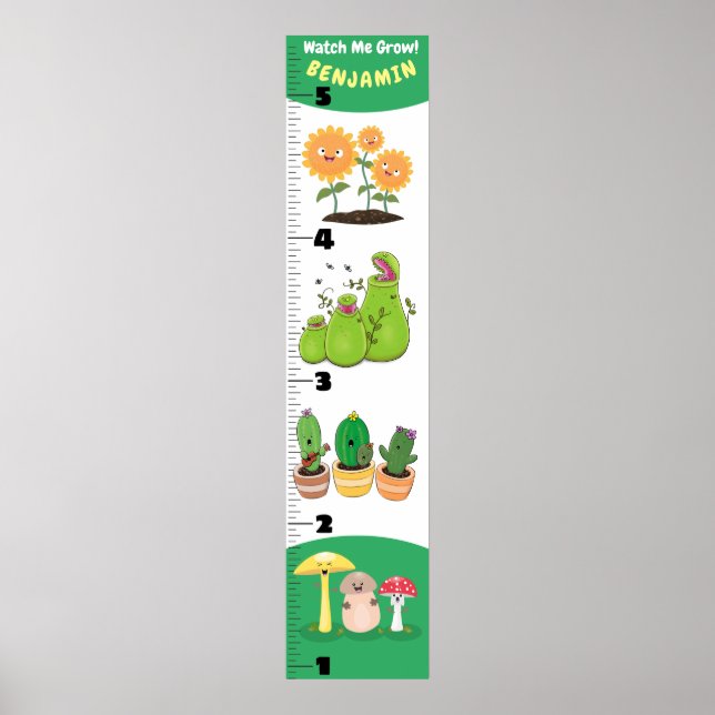 Póster Gráfica de crecimiento personalizado de plantas gr (Frente)