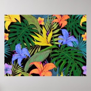 Póster Gráfica de flor tropical Hawai Aloha