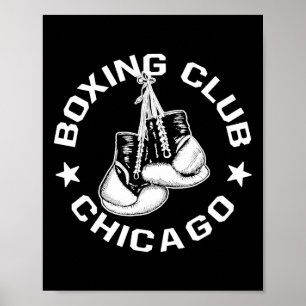 Póster Gráfica De Guantes De Boxeo Del Club De Boxeo Chic