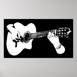 Póster Gráfica de guitarra