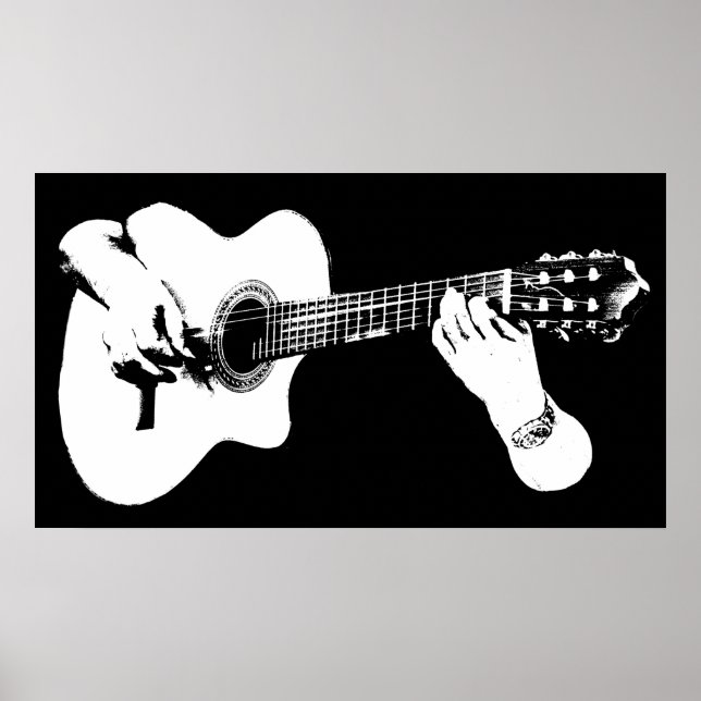 Póster Gráfica de guitarra (Frente)