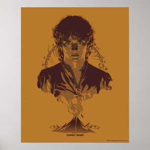 Póster Gráfica de la inscripción Tengwar de FRODO™ MOUNT