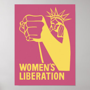 Póster Gráfica de liberación femenina - Estatua de la lib