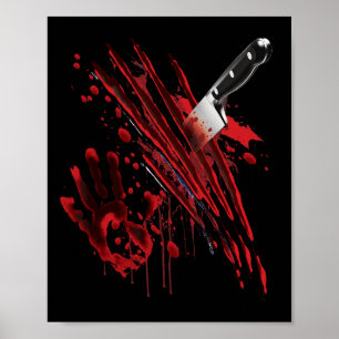 Póster Gráfica de manchas sangrientas en sangre manchada