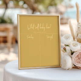 Póster Gráfica de niños o Chicas para revelar género de a