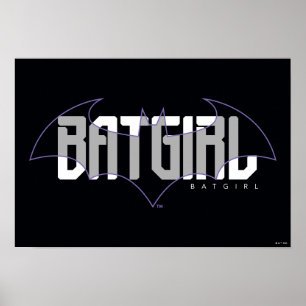 Póster Gráfica de nombre de alta tecnología de Batgirl