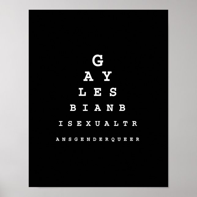 Póster Gráfica de ojos gay (línea de recogida) (Frente)