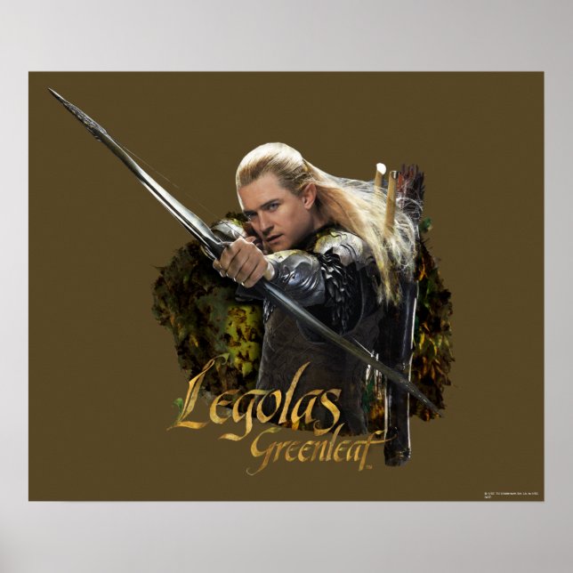 Póster Gráfica de paro de dibujos de LEGOLAS GREENLEAF™ (Frente)