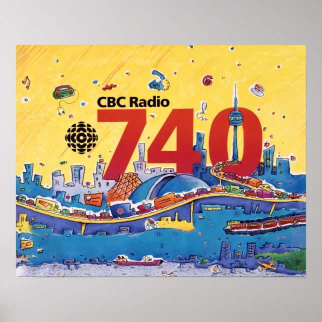 Póster Gráfica de promoción de la CBC Radio 740 - 1980 (Frente)