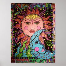 Gráfica de Sol Celestial y Luna
