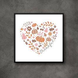 Póster Gráfica del Corazón de Caída de la Temporada Agrad