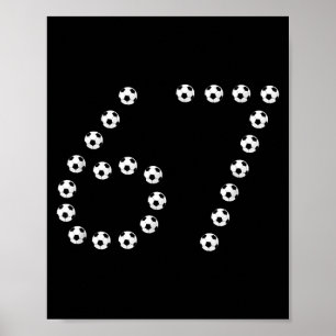 Póster Gráfica del número de fútbol 67 _ Jersey deportivo