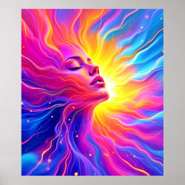 Póster Gráfica del paisaje mental cósmico