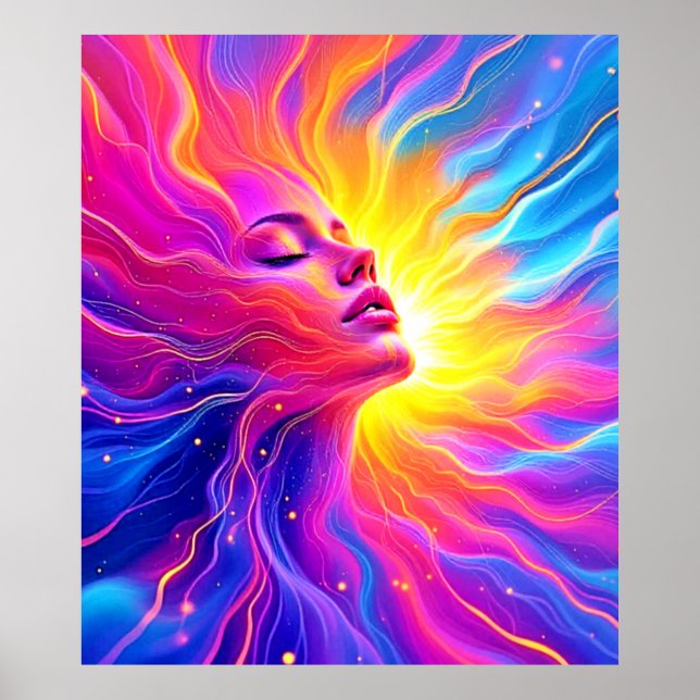 Póster Gráfica del paisaje mental cósmico (Frente)