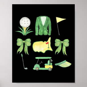 Póster Gráfica Del Torneo De Golf Coquette Bow Masters Pa