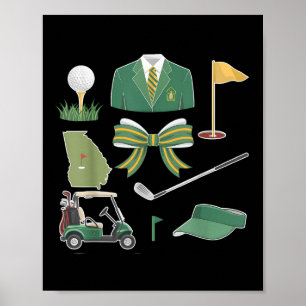 Póster Gráfica Del Torneo De Golf Coquette Bow Masters Pa