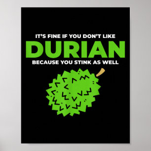 Póster Gráfica divertida cita de Durian Stink