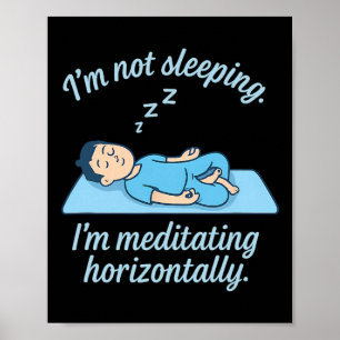 Póster Gráfica divertida de artes marciales meditación bo