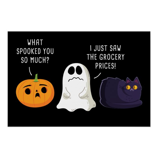 Póster Gráfica divertida de Halloween y Acción de Gracias (Anverso)