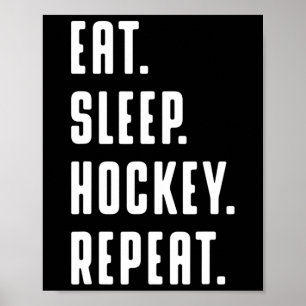 Póster Gráfica divertida de hockey sobre sueño divertido 