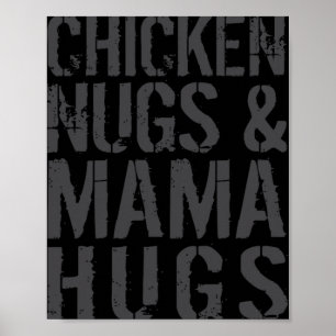 Póster Gràfica Divertida de Mamá Pollo para Amante de Nug