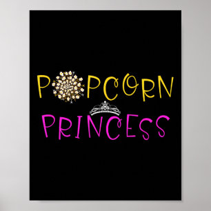 Póster Gráfica divertida de Popcorn Lover diciendo prínci