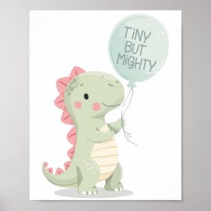 Póster Gráfica divertida y motivacional de dinosaurio