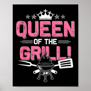 Póster Gráfica Graciosa De Bbq Lover Grill Para Mujeres C