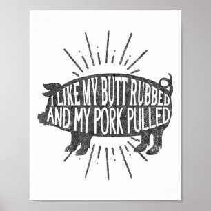 Póster Gráfica Graciosa De Bbq Me Gusta Mi Bocadillo Y Mi