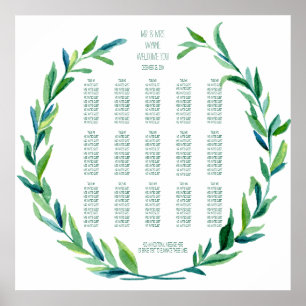 Póster Gráfica Laurel Wreath Olive Leaf Branch Mod