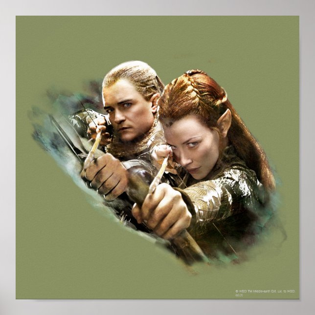 Póster Gráfica LEGOLAS GREENLEAF™ y TAURIEL™ (Frente)