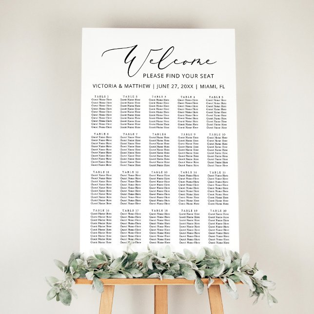 Póster Gráfica mínima simple de asientos para Bodas B&W (Subido por el creador)