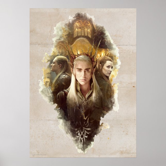 Póster Gráfica Thranduil, LEGOLAS GREENLEAF™ y TAURIEL™ (Frente)