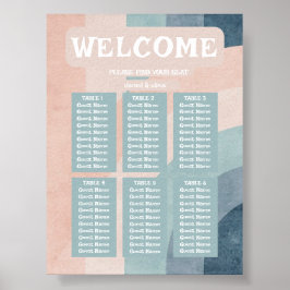 Póster Gráficas de asientos de Boda arcoiris de los años