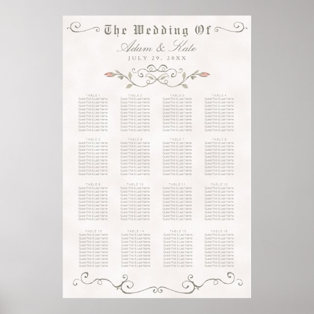 Póster GRÁFICO 121-160 | Elegante Boda de Belleza (Frente)