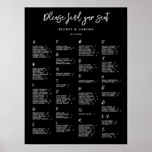 Póster Gráfico alfabético contemporáneo
