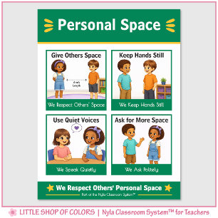 Póster Gráfico Ancla de Espacio Personal en el Aula