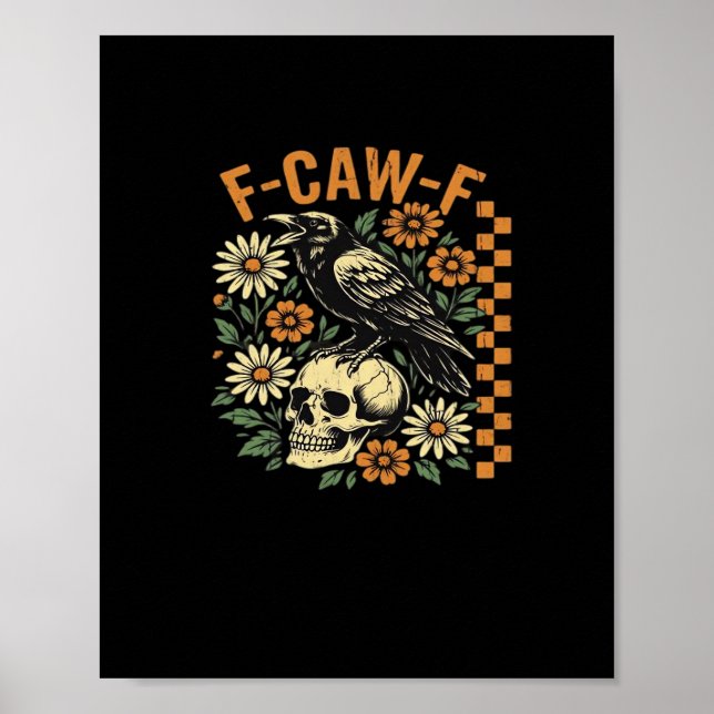 Póster Gráfico Antiguo de Cuervo F-Caw-F (Frente)